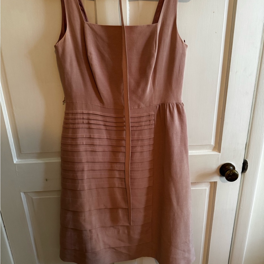 Belted Mauve Sleeveless Dress